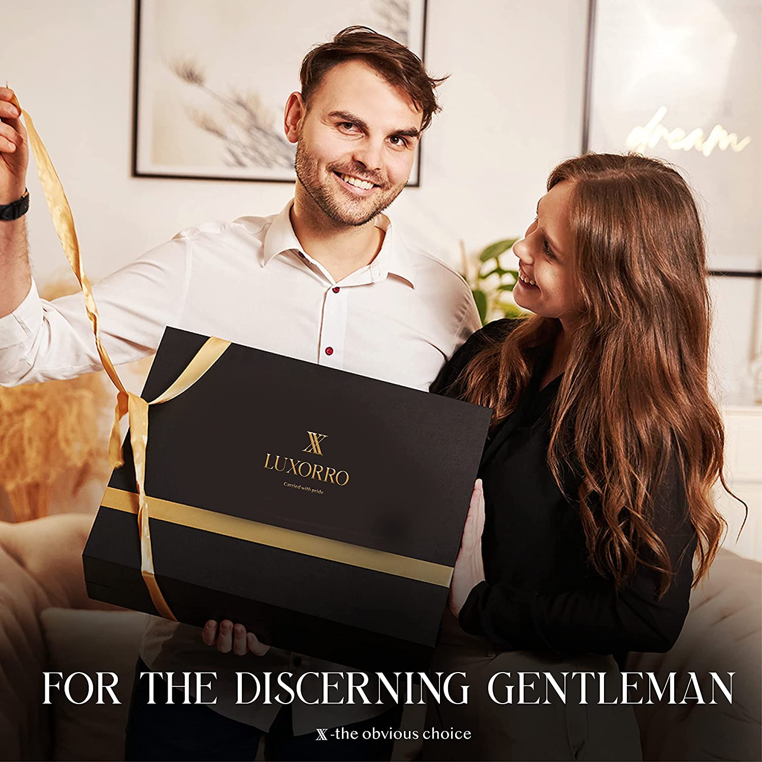 Luxorro Full Grain Leather Briefcases For Men， Handcrafted Leather Laptop Bag For Men， Our Leather Bags For Men Come In A Beautiful Gift Box， Perfect Christmas Gifts For Men， Brown， Fits 15.6" Laptop - Image 6